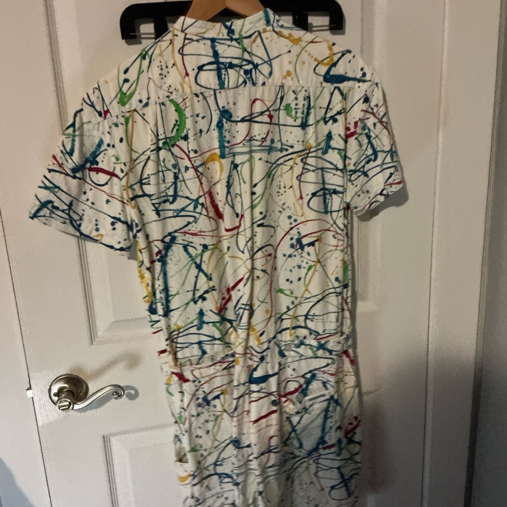 EUC | RompHim • Abstract paint splatter romper (Medium) - Picture 3 of 3